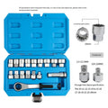 17-Pc Pass-Through Socket Set – Ratchet Wrench & Extension Bar
