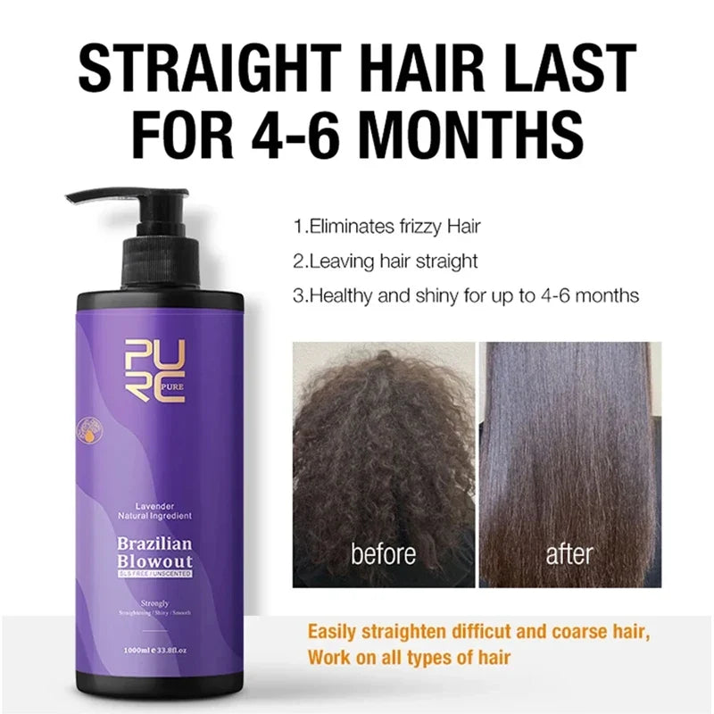 PURC 1000ml Brazilian Keratin Hair Treatment | 0%–12% Formalin