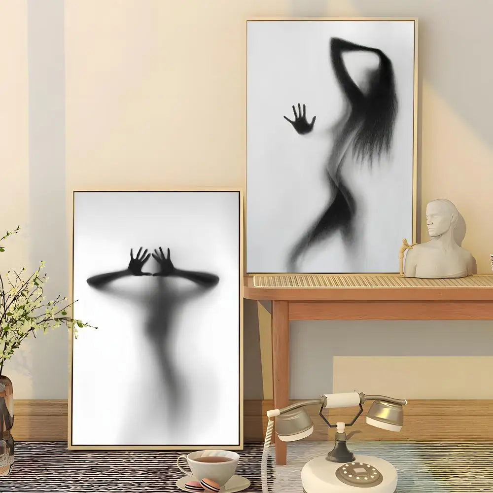 Abstract Silhouette Wall Poster – HD Waterproof PVC Sticker