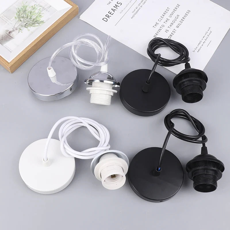 Retro E27 Pendant Lamp Holder Socket with 1m/1.5m Hanging Wire