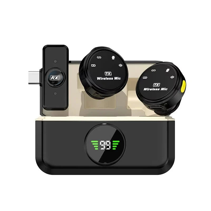 Dual Wireless Lavalier Mic for iPhone, Android & PC | AyeBeau