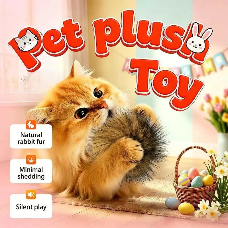 Cat Toy Faux Rabbit Fur Ball 2026 Soft Catnip Balls Fluffy Indoor