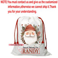 Personalized Santa Sack | Custom Christmas Drawstring Gift Bag