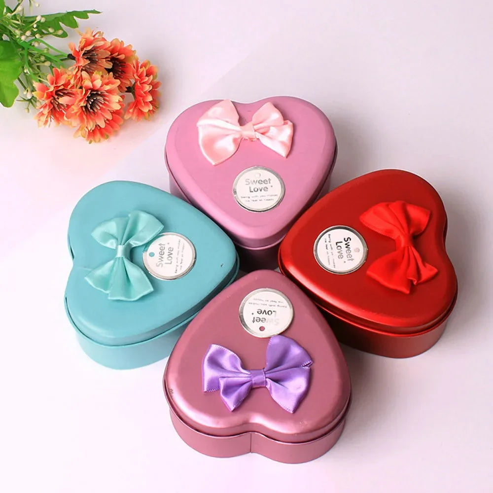 6-Piece Scented Rose Petal Soap Gift Set | Heart Box Wedding Favor