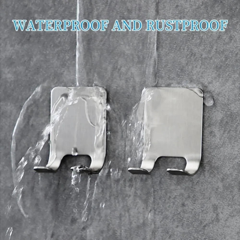 Stainless Steel Razor Holder – Punch-Free Adhesive Wall Hook