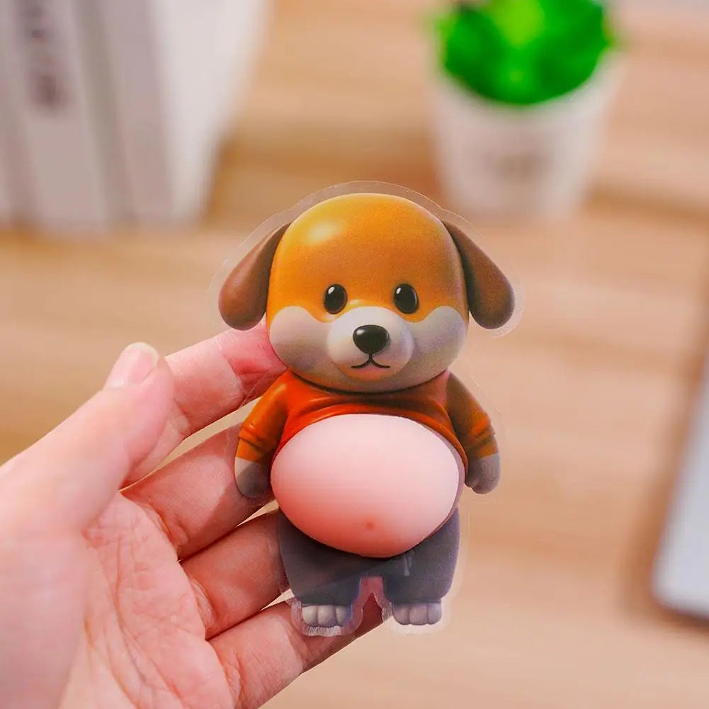 3D Shiba Inu Belly Squeeze Toy & Door Stopper – 2 Pack