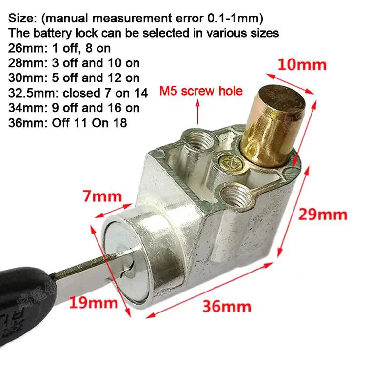 E-Bike Battery Box Lock – Anti-Theft Electric Bicycle Lock