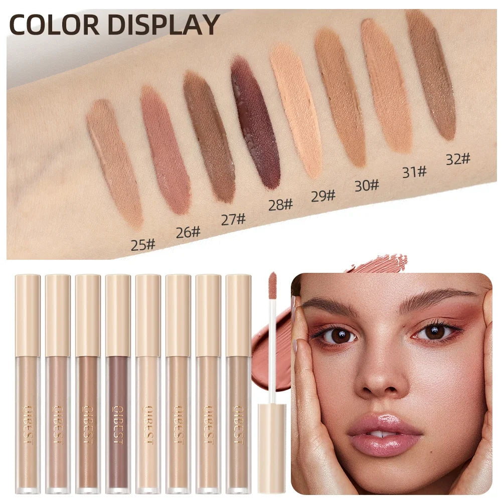 QIBEST 8-Color Matte Liquid Eyeshadow Set – Waterproof & Long-Lasting