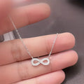 Huitan Infinity Pendant Necklace – Cubic Zirconia Women's Jewelry