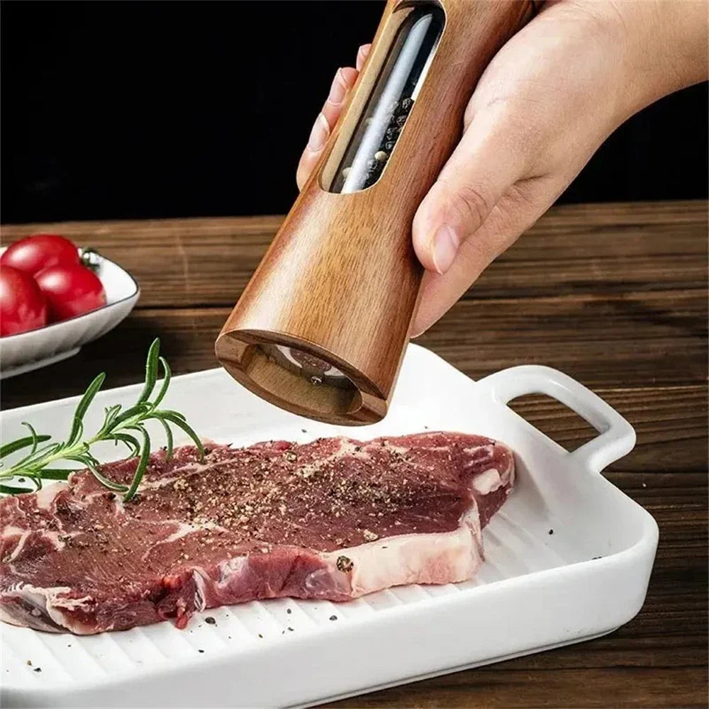 Wooden Salt & Pepper Grinder Mill Set | Adjustable Ceramic
