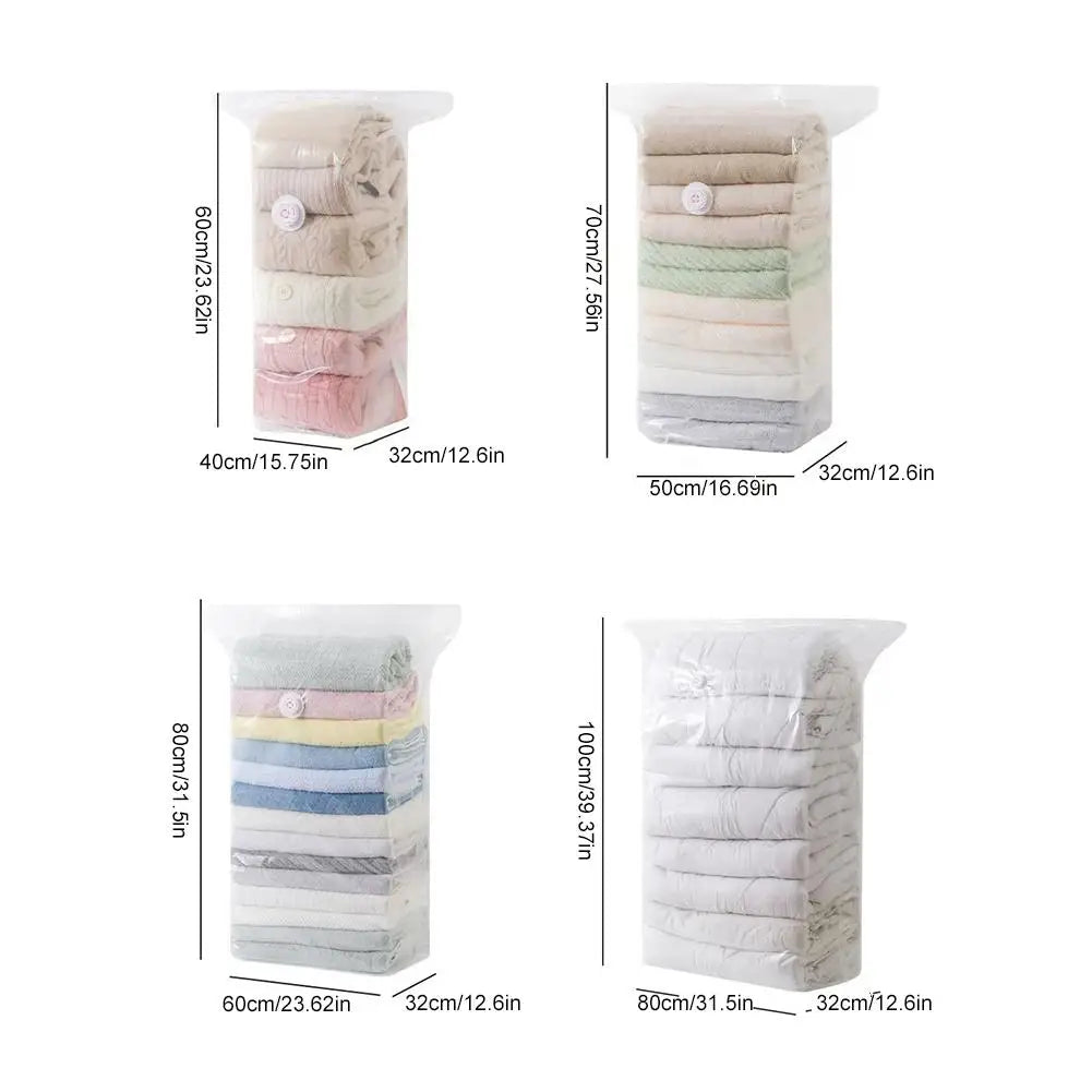 Pump-Free Vacuum Storage Bags for Clothes & Quilts | S–XL