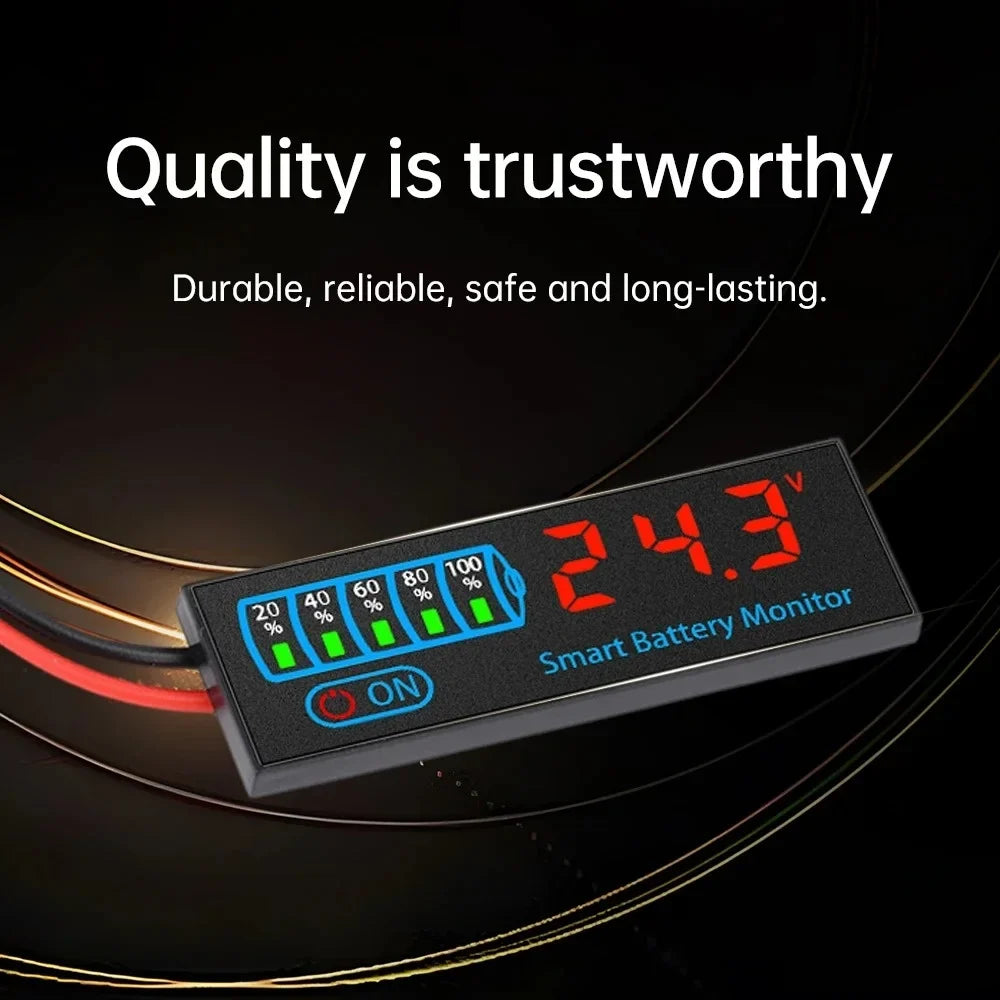 DC 7-55V LED Battery Charge Indicator Panel | 12V–48V