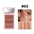 Handaiyan 3-Color Blush Palette – Bronzer, Highlighter & Blush