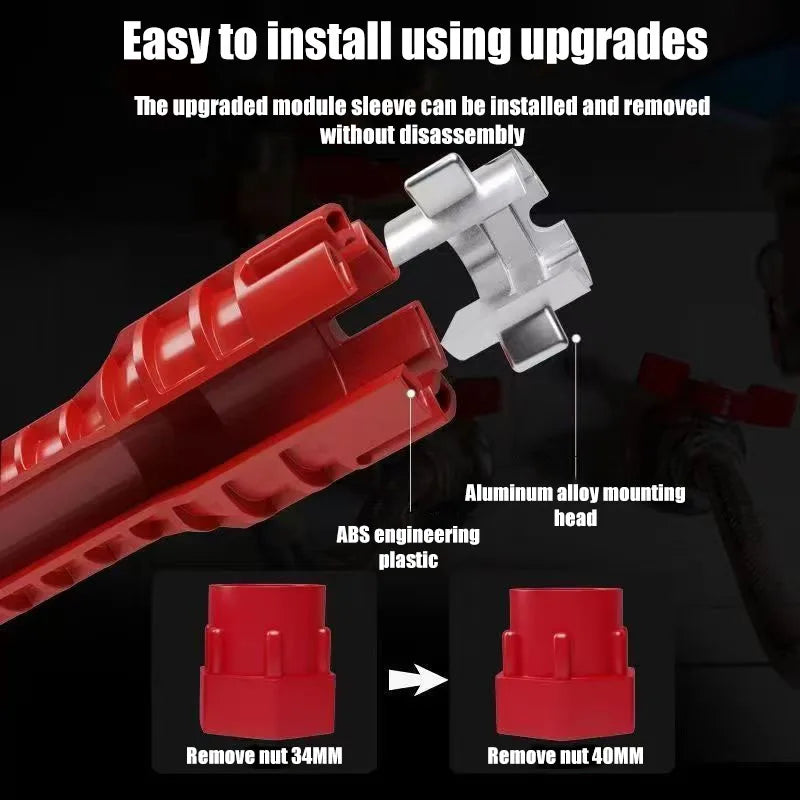 14-in-1 Sink Faucet Plumbing Wrench Set | Multi-Function Tool