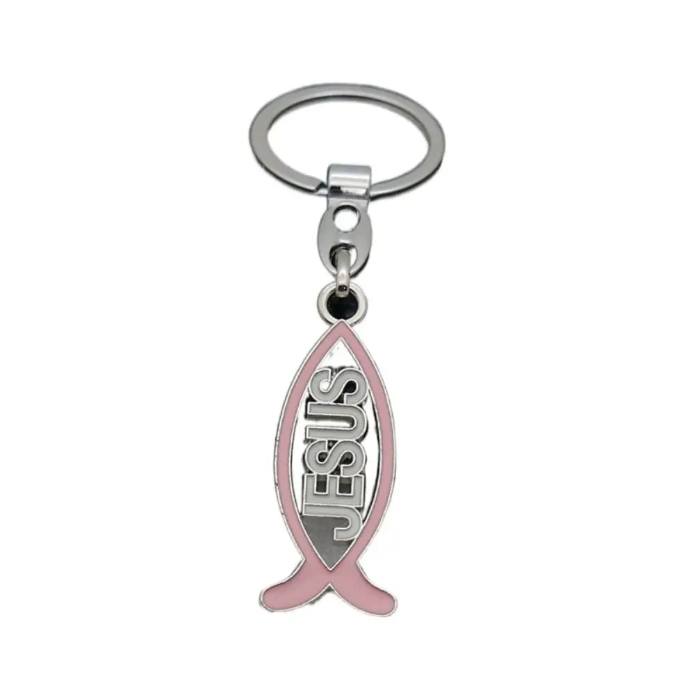 Christian Fish Ichthys Alloy Keychain – Faith Symbol Charm