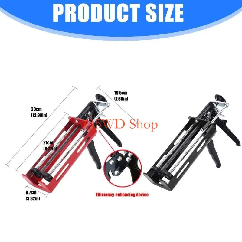 Dual-Tube Titanium Steel Caulking Gun – Precision Epoxy Applicator