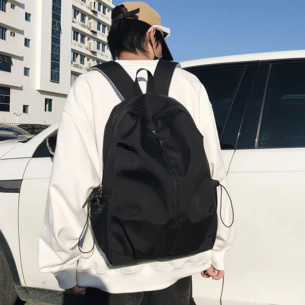 Simple Versatile Backpack Male Female Students Minimalist Instagram