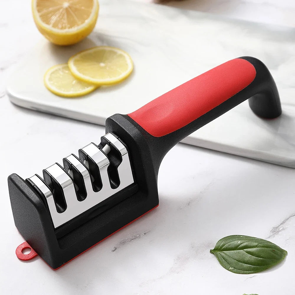 3-Stage Tungsten Steel Knife Sharpener | Stainless Steel