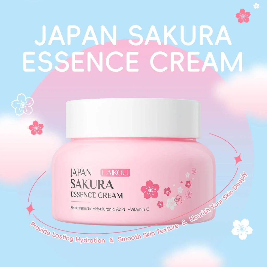 LAIKOU Sakura Face Cream 60g – Hydrating Moisturizer for Dry Skin