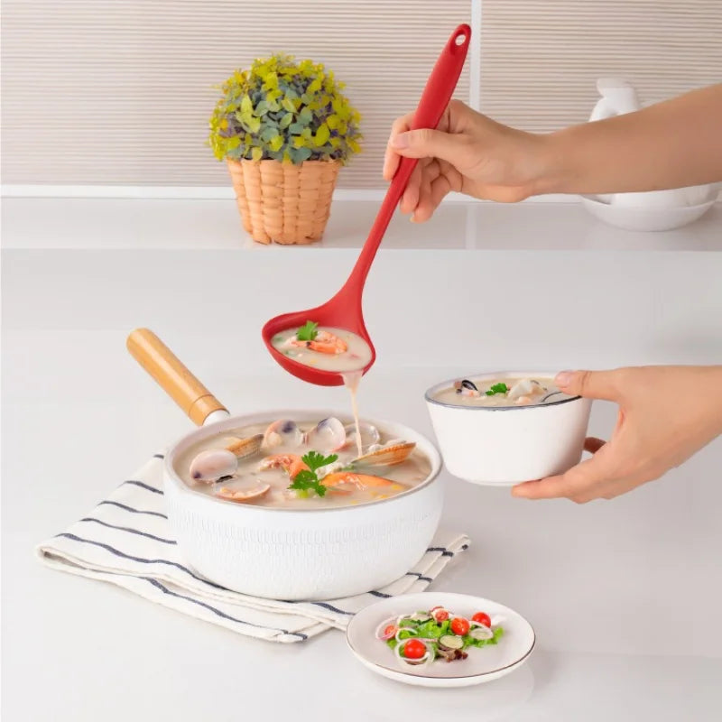 Food Grade Silicone Soup Spoon – Non-Stick & Heat Resistant