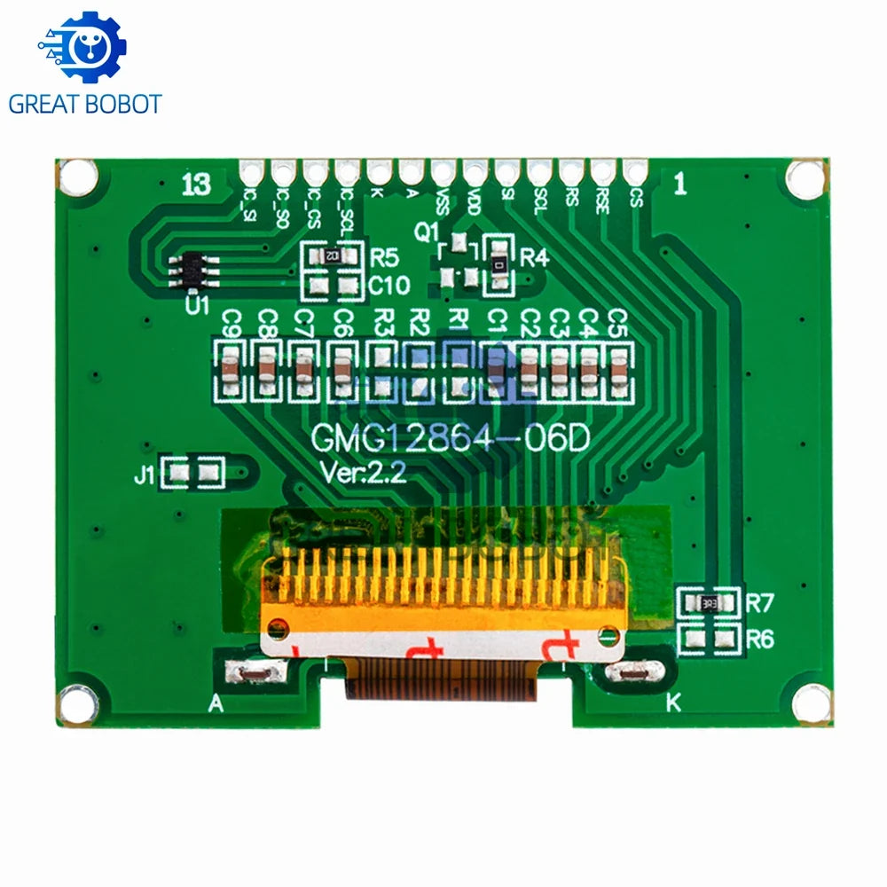 128x64 COG LCD Module – SPI, Chinese Font, Dot Matrix