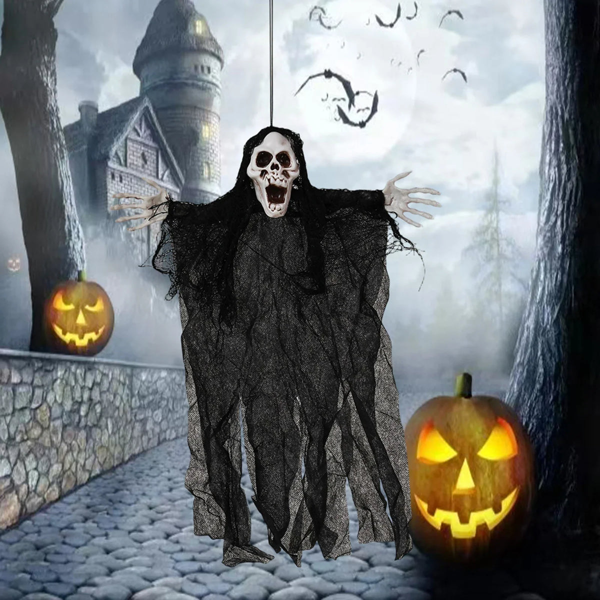Halloween Hanging Skeleton Ghost Props | Outdoor Yard Decor