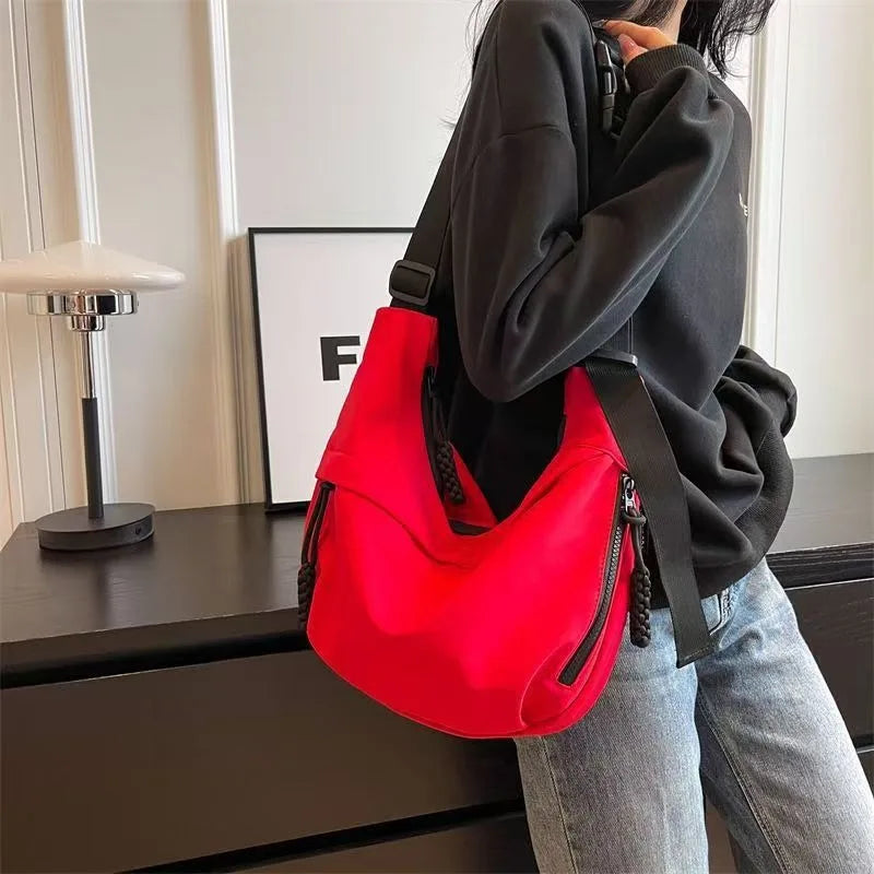 Women's Nylon Crossbody Hobo Bag – Large Capacity Shoulder Purse