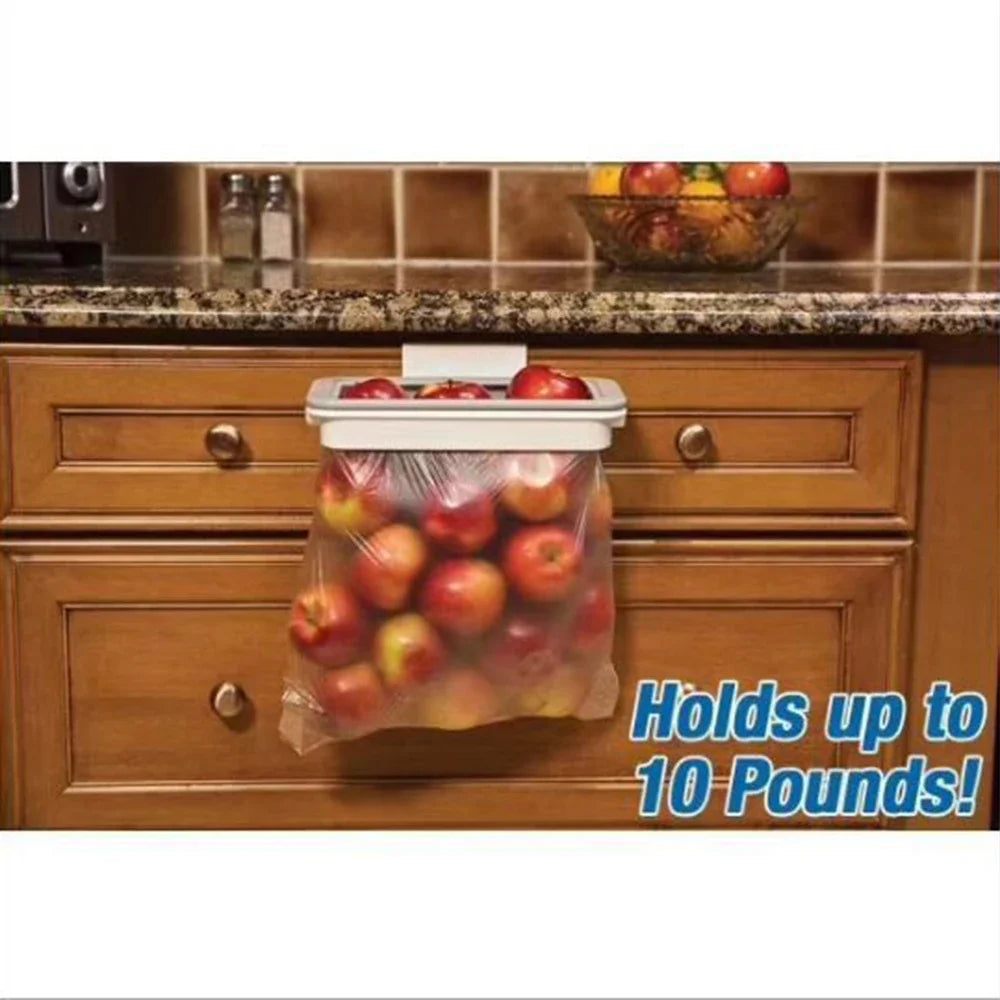 Durable Cabinet Door Trash Bag Hanger Kitchen Garbage Holder Rubbish