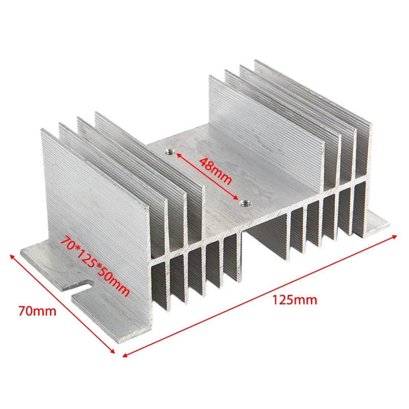 Aluminum Single Phase Solid State Relay SSR Heat Sink Base Radiator