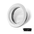 White Round Air Vent Grille Cover 75mm 100mm 125mm Adjustable