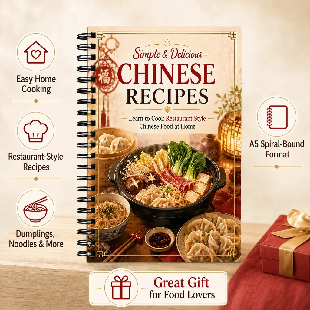 Simple Delicious Chinese Recipes A5 Spiral Recipe Book Easy Home