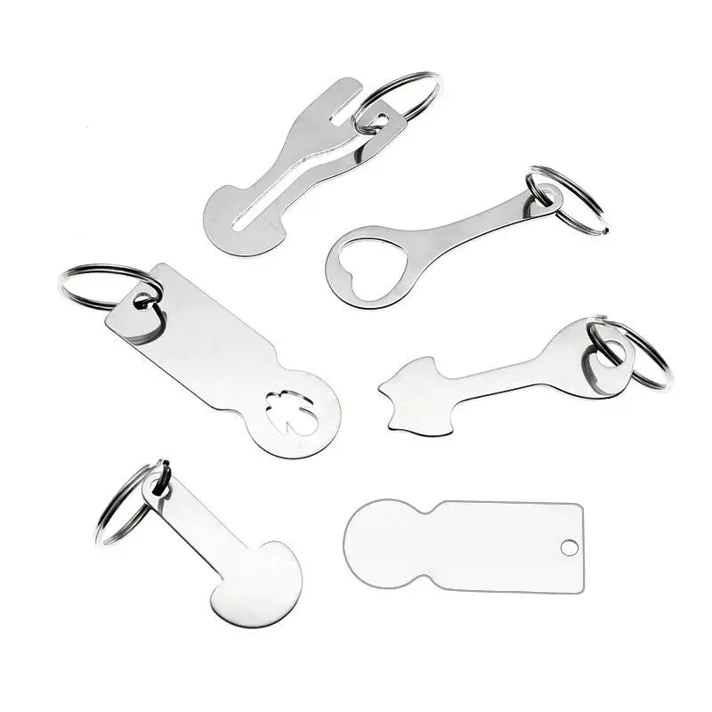 Stainless Steel Shopping Cart Token Keychain – Reusable Trolley Coin