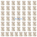 50-Pack Disposable Baby Bibs – Soft, Waterproof Bear Print