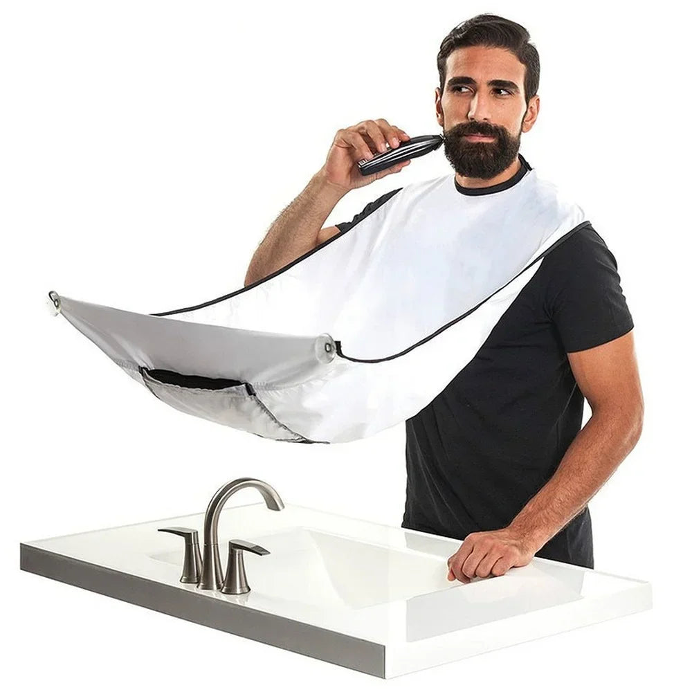 Men's Beard Shaving Apron – Mirror Suction Haircut Cape