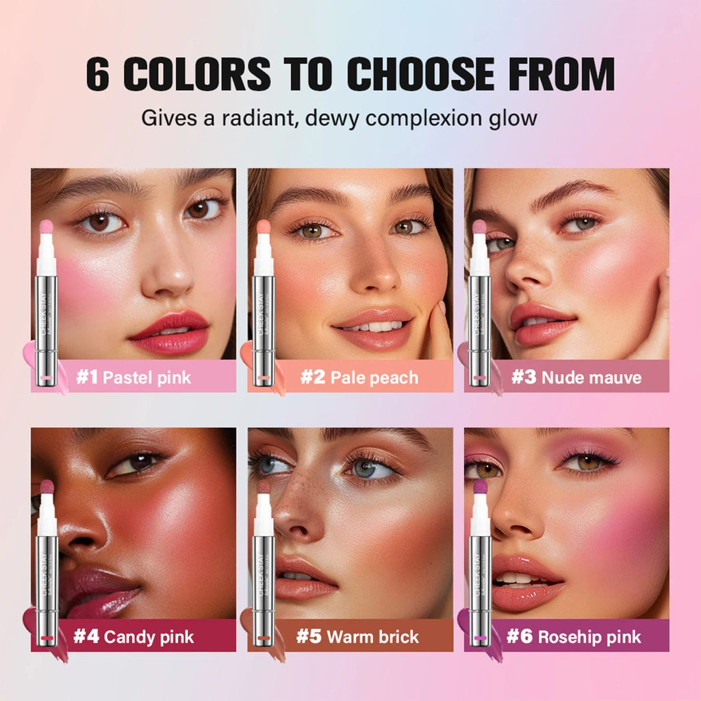 Lakerain 6-Shade Matte Liquid Blush – All-Day Cheek Stain