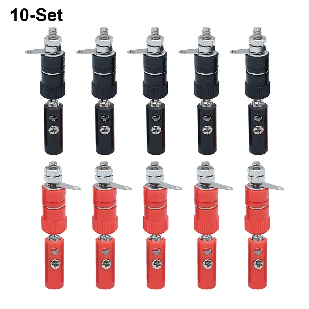 10-Pair 4mm Banana Binding Posts Speaker Wire Screw Connectors