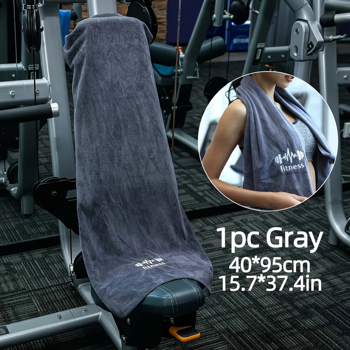 Sports Towel 40 15 7 Modern Soft Polyester Fitness Pocket Absorbent