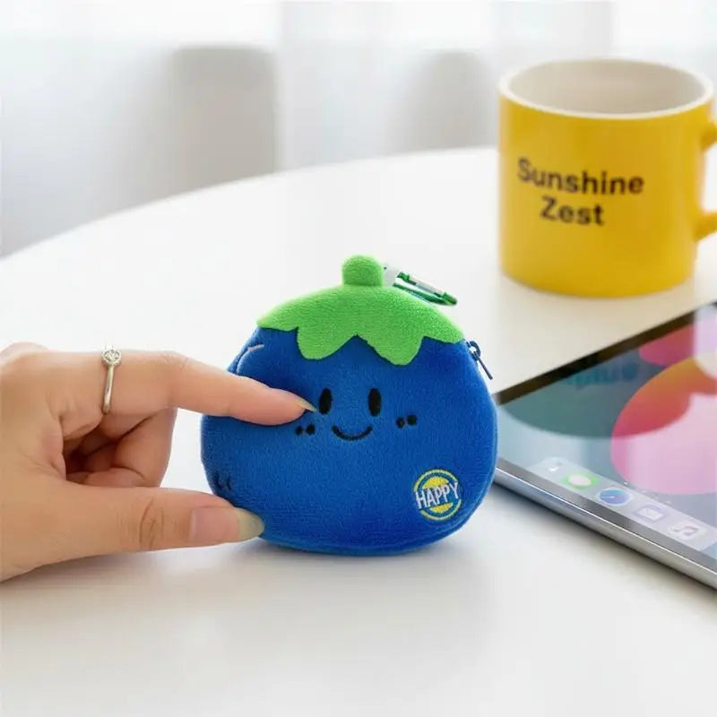 Fruit Plush Coin Purse – Cute Mini Wallet & Key Organizer
