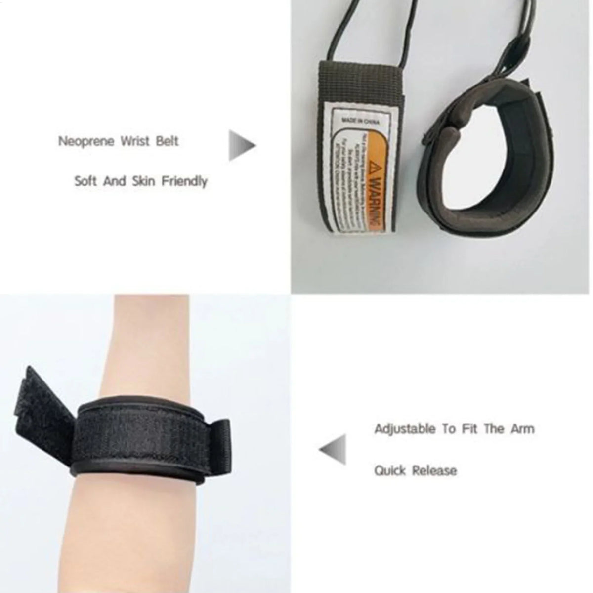 Adjustable Bodyboard Wrist Leash | Lightweight TPU Safety Strap