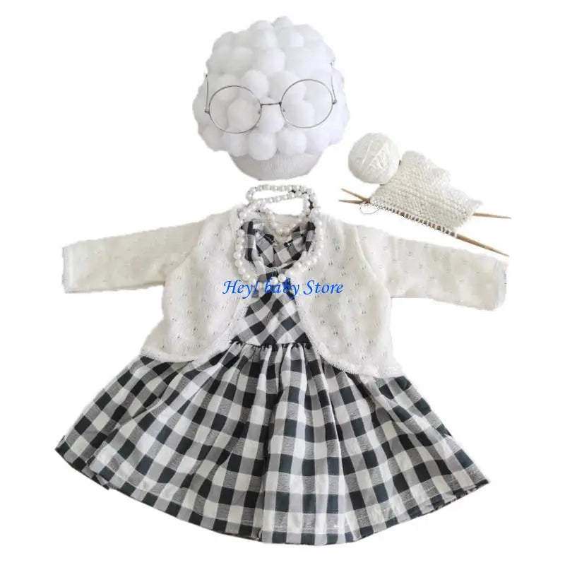 Baby Girl Newborn Photography Prop Set | Crochet Outfit & Accessories