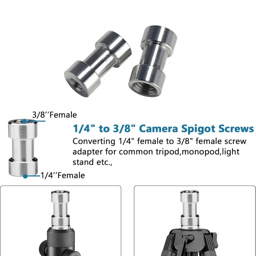 20Pcs 1/4" to 3/8" Screw Adapter Kit | Tripod & Flash Mount