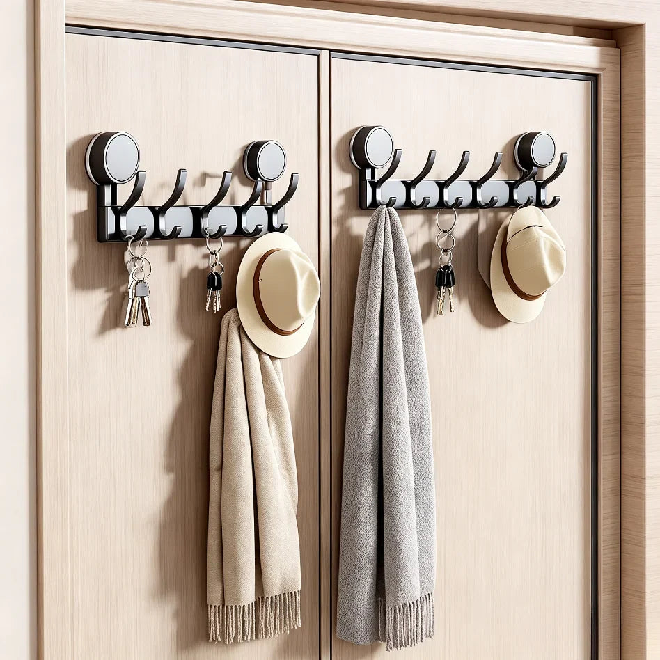 Aluminum Suction Cup Hooks No-Drill Organizer 8-Pack