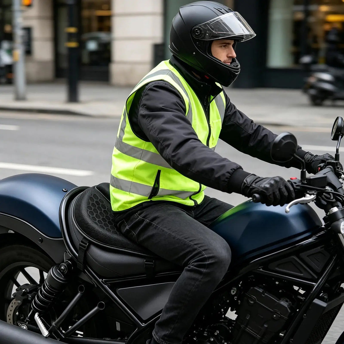 Honeycomb Gel Motorcycle Seat Cushion | Non-Slip Long Ride