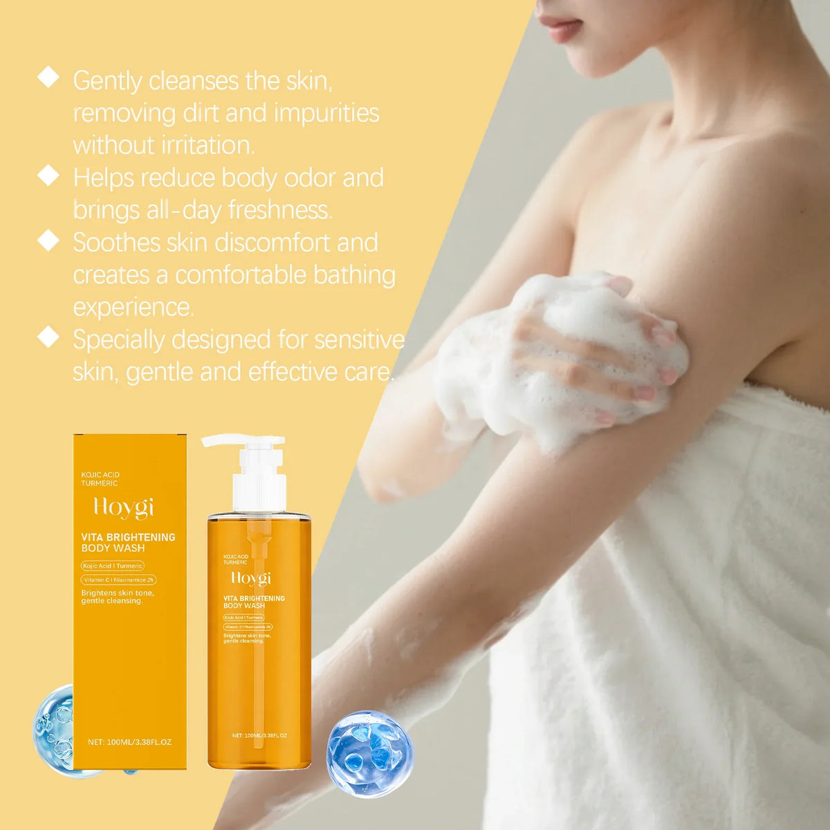 Kojic Acid & Turmeric Brightening Body Wash | Shower Gel