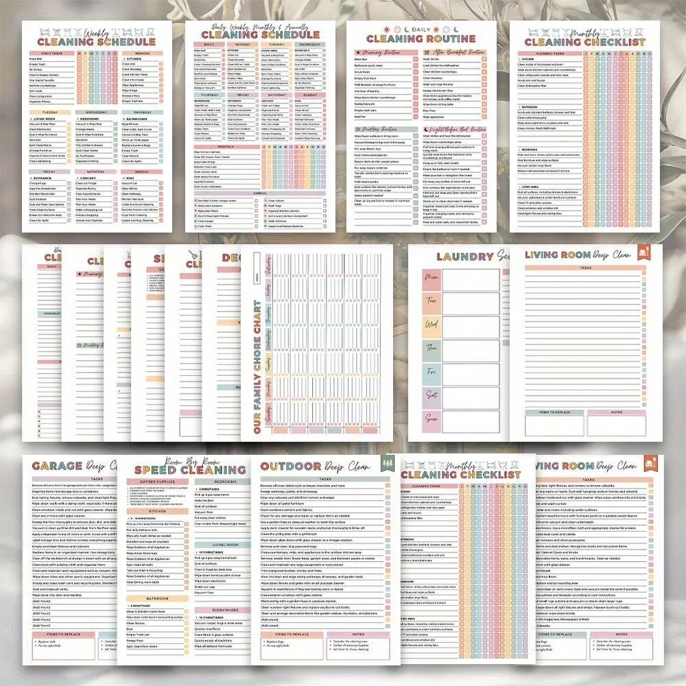 Household Cleaning Schedule Spiral Notebook | Daily & Weekly Planner