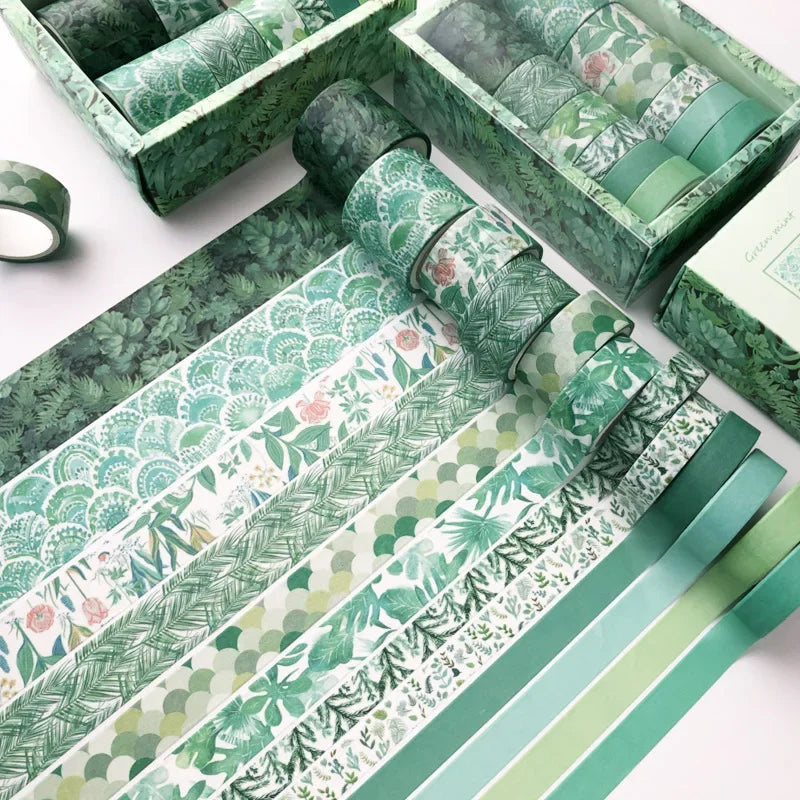 12-Piece Vintage Washi Tape Set – Japanese Kawaii Masking Tape