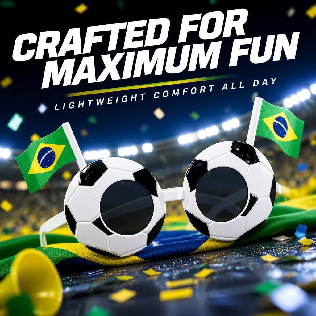 National Flag Soccer Sunglasses | 2026 Football Fan Party Gift