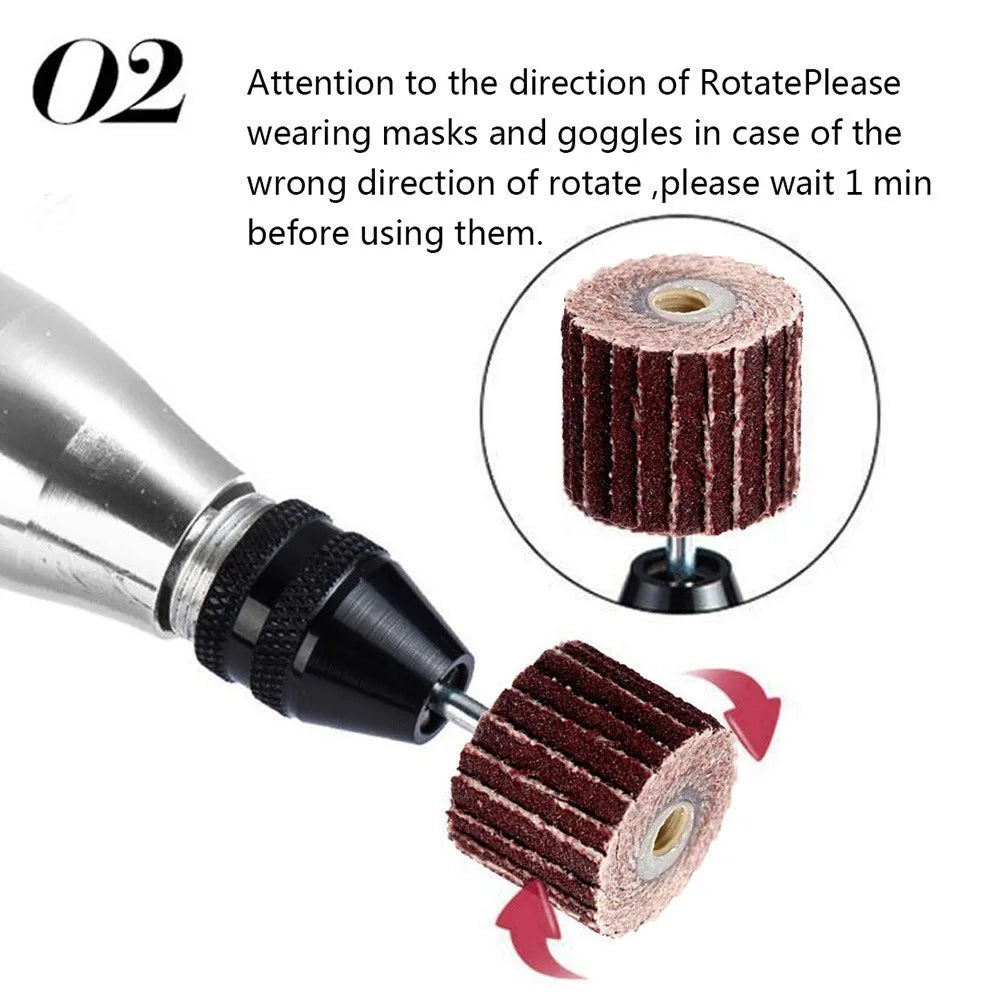 Flap Wheel Disc Sanding Drill Abrasive Sandpaper 80-600Grit Polishing