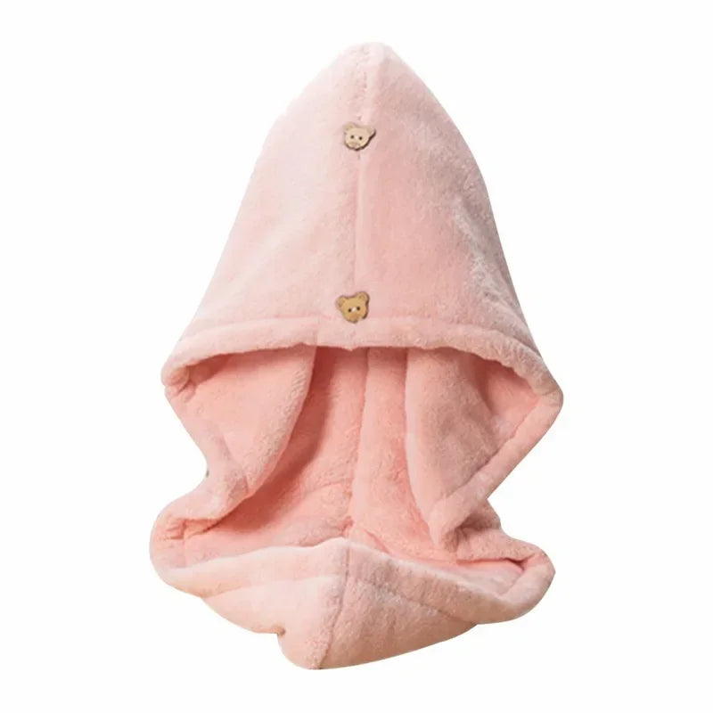 2-Pack Pink Microfibre Quick Dry Hair Towel Wrap for Women