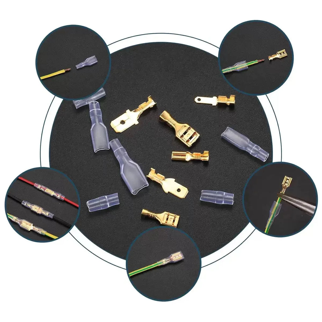 480-Pc Spade Connector Kit – 2.8/4.8/6.3mm Crimp Terminals